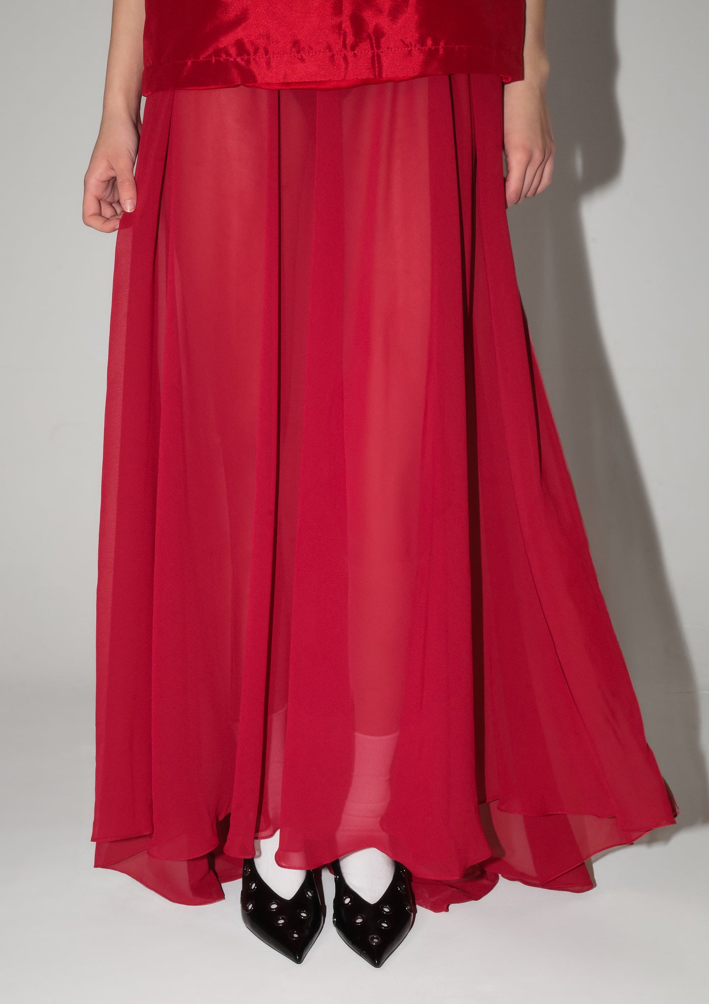 Evening Maxi Dress in Deep Red